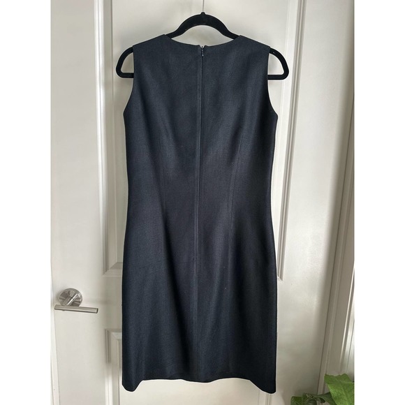 Doncaster Black 100% Silk Sheath Dress Sz. 10 - Picture 6 of 9